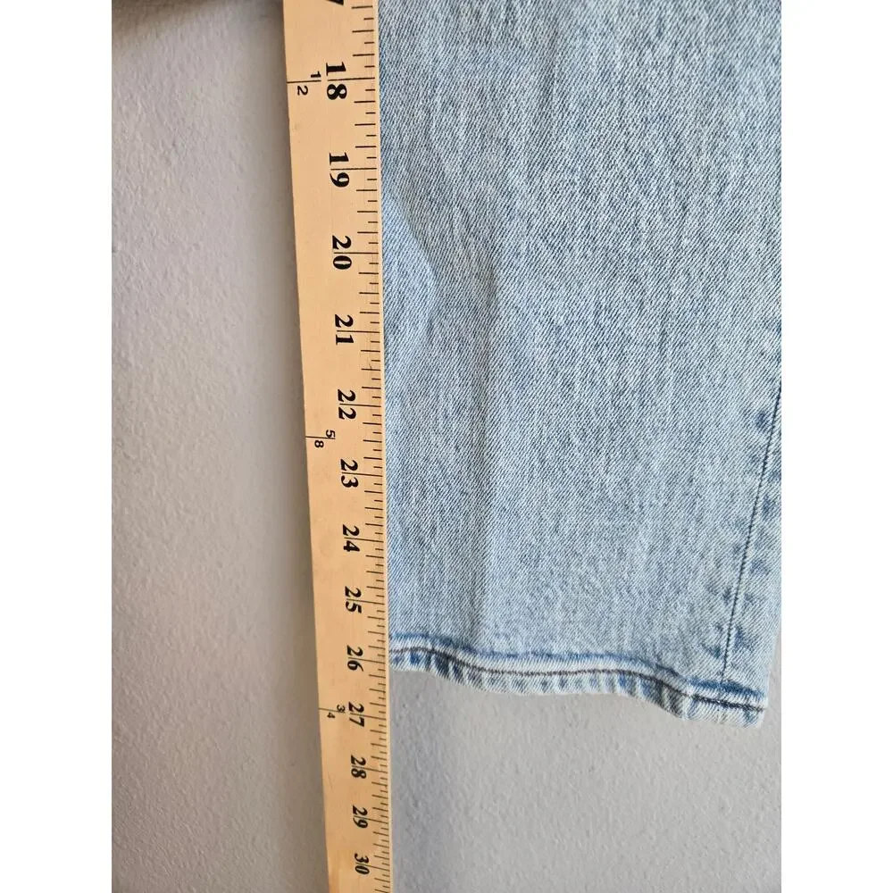 Madewell The Perfect Vintage Crop Jean Light‎ Wash Distressed High Rise 26